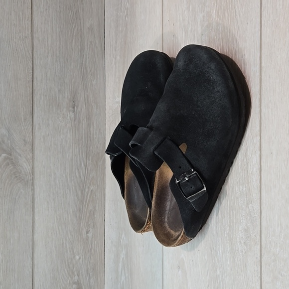 Birkenstock Women Boston Soft foot Suede Clog mule shoes sz 37/6 - Picture 1 of 14